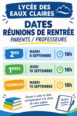 Affiche dates réunions de rentrée parents professeurs.png